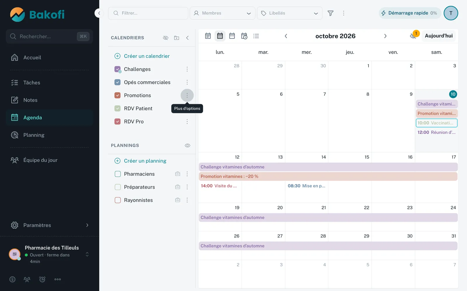 Étape 4 : Le calendrier et tous ses événements prennent la nouvelle couleur