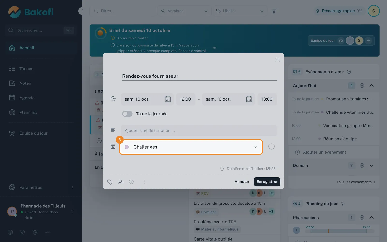 Étape 3 : Choisissez le calendrier RDV Pro dans la liste