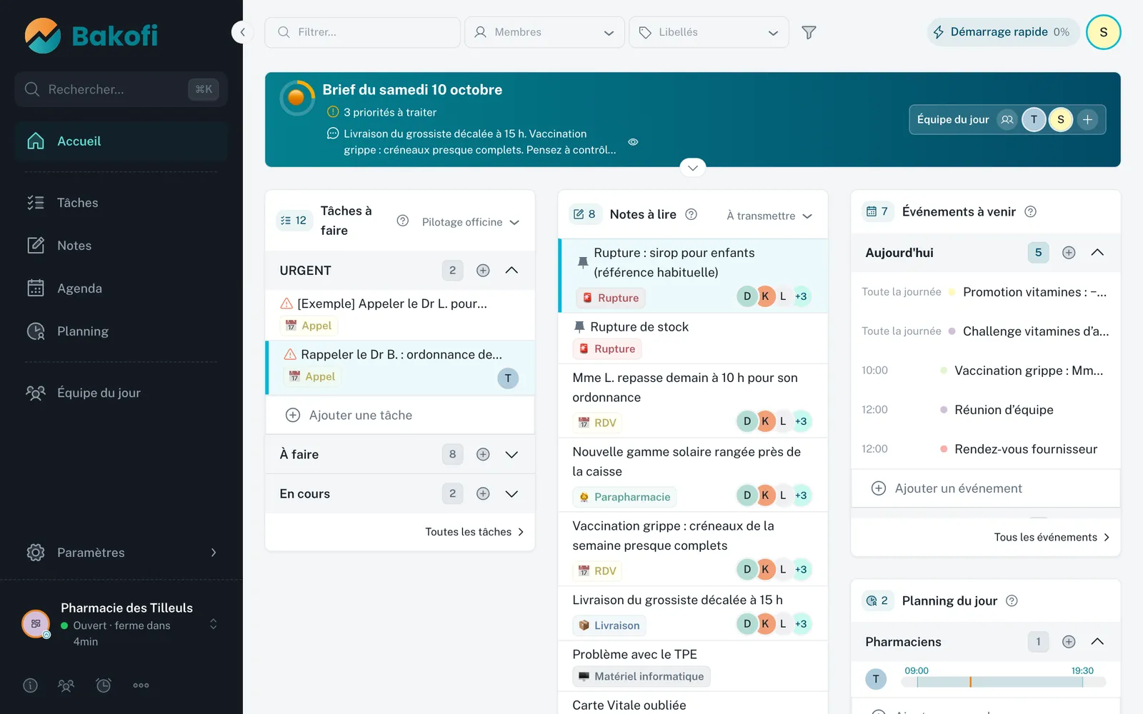 Étape 5 : L’événement apparaît dans la liste, aux couleurs de son calendrier
