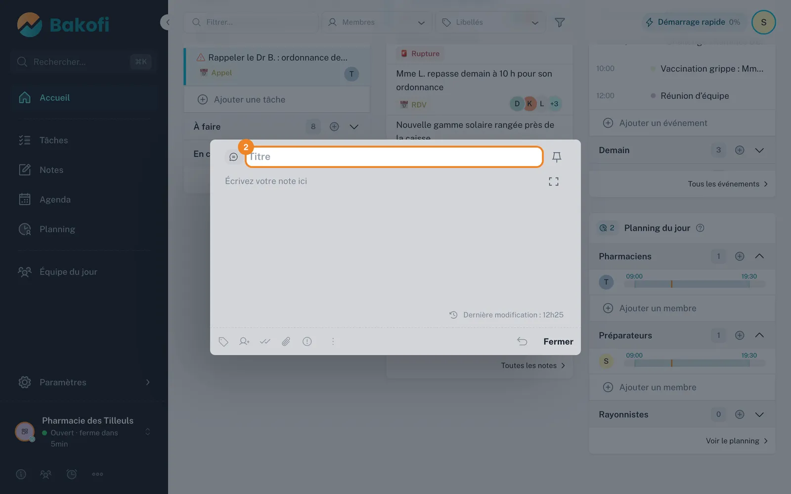 Étape 2 : Saisissez le message dans Titre