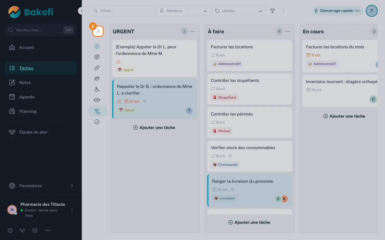 Étape 2 : Cliquez sur Agrandir pour afficher la liste des tableaux